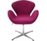 Кресло BRADEX SWAN CHAIR винный, искусственная замша FR 0651 2