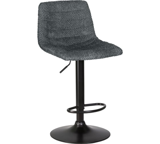 Стул барный TRAVIS DOBRIN цвет сиденья серый (VIVALDI15), цвет основания черный LM-5037_B-M_VIVALDI15 1