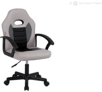 Кресло детское компьютерное CHAIRMAN CH111 экокожа, серый/светло-серый 00-07187540