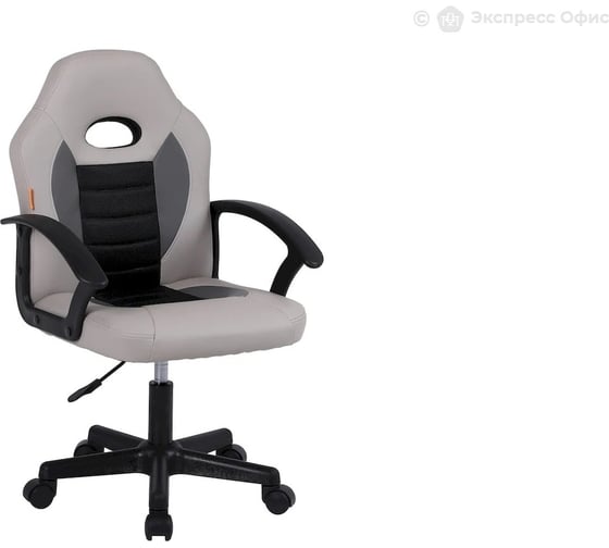 Кресло детское компьютерное CHAIRMAN CH111 экокожа, серый/светло-серый 00-07187540 1