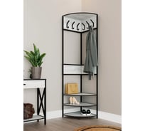 Прихожая угловая MAKE MEBEL вешалка напольная Лофт ПВУ 500х500х2000 Белый бетон пайн 9016