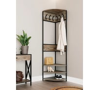 Прихожая угловая MAKE MEBEL вешалка напольная Лофт ПВУ 500х500х2000 Намибия 9005