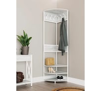 Прихожая угловая MAKE MEBEL вешалка напольная Лофт ПВУ 500х500х2000 Белый бетон пайн 9005