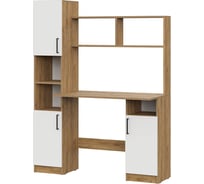 Стол компьютерный Арника СТК 21, Дуб Золотой, белый 00-00272737