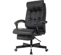Кресло Easy Chair VB_EChair 624 PU PM черный, экокожа, подставка для ног 2188093