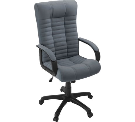 Кресло Фабрикант Атлантис, Ткань, Velur серый, ТГ, PL 680, PL-2, ролик ст. 4600812049912