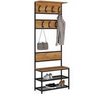 Вешалка напольная MAKE MEBEL Лофт ПВ 750х320х2000 Дуб Вотан 9005