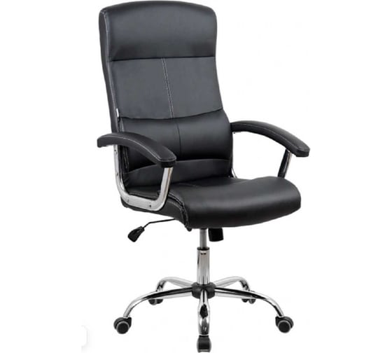 Офисное поворотное кресло KSG Kingstyle SHL-2 Sane PU Chrome (экокожа, черный) -0001176 KSG-0001176 1