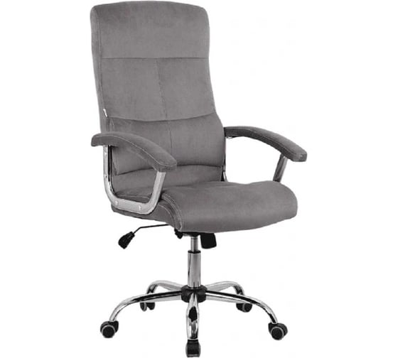 Офисное поворотное кресло KSG Kingstyle SHL-8 Sane Velvet Chrome велюр, серый KS-000681 1