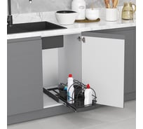 Выдвижная система для моющих средств Starax S-2393-A шир. 350/400, 260х440х245, антрацит 0200284