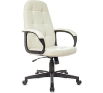 Кресло руководителя Бюрократ CH 002 слоновая кость OR-10 экокожа крестов. пластик 1872495