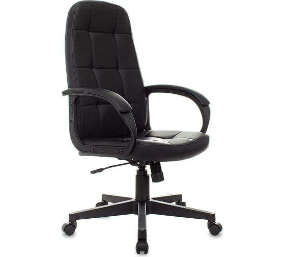 Кресло руководителя Бюрократ CH 002 черный экокожа крестов. пластик 1872491 1