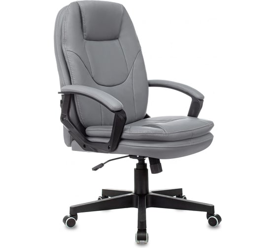 Кресло руководителя Бюрократ CH-868N серый экокожа крестов. пластик 1535022 1