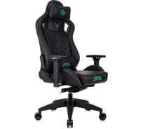 Кресло игровое Бюрократ Knight Titgame черный экокожа с подголов. крестов. пластик 2059314