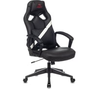 Кресло игровое Бюрократ Zombie Driver черный/белый экокожа с подголов. крестов. пластик 1485771