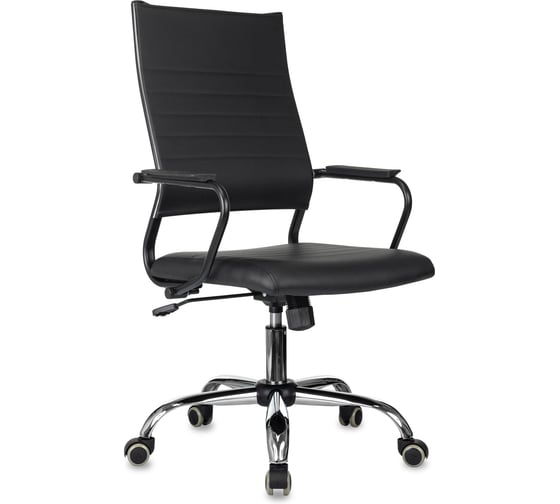 Кресло руководителя Бюрократ CH BALANCE SL Line черный экокожа крестов. металл хром 2136040 1