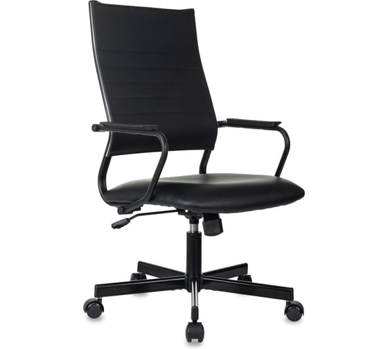 Кресло руководителя Бюрократ CH BALANCE черный экокожа крестов. металл черный 2136046 1