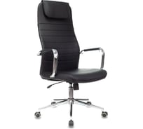 Кресло руководителя Бюрократ KB-9N/ECO черный экокожа с подголов. крестов. металл хром 1140275