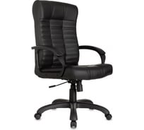 Кресло руководителя Бюрократ KB-10 черный экокожа крестов. пластик 1004341