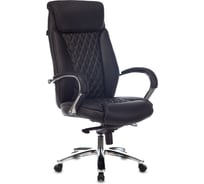 Кресло руководителя Бюрократ T-9924SL черный кожа крестов. металл хром 1520900