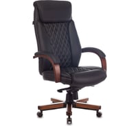 Кресло руководителя Бюрократ T-9924WALNUT черный кожа крестов. металл/дерево 1473667