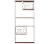 Стеллаж Металл-Завод GUTTA 188х85х34 см, с шестью полками с декором, коричневый, белый, исп.L GS2L18885346B3D