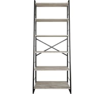 Стеллаж Металл-Завод GUTTA 185х50х35 см, Л-образный, с шестью полками, патина, черный GSL18550356P2