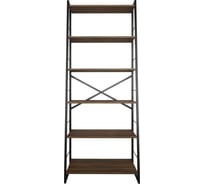 Стеллаж Металл-Завод GUTTA 185х50х35 см, Л-образный, с шестью полками, коричневый, черный GSL18550356B2