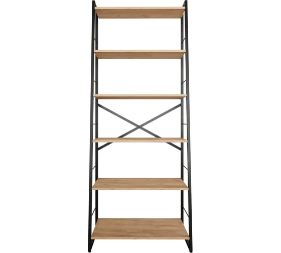 Стеллаж Металл-Завод GUTTA 185х50х35 см, Л-образный, с шестью полками, эвок, черный GSL18550356E2