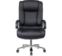 Кресло руководителя Бюрократ T-9925SL черный кожа, крестовина металл, хром 1215692