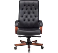 Кресло руководителя Бюрократ T-9928WALNUT черный кожа, крестовина металл/дерево 1545725
