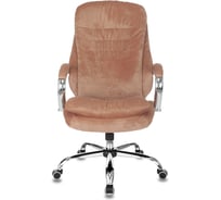 Кресло руководителя Бюрократ T-9950SL Fabric светло-коричневый Velvet 90, крестовина металл, хром 1699690