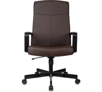 Кресло руководителя Бюрократ DOMINUS коричневый/черный экокожа, крестовина металл, 497683