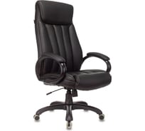 Кресло руководителя Бюрократ T-9922N черный экокожа, крестовина пластик, 1535251
