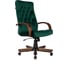 Кресло руководителя Бюрократ T-9928WALNUT Fabric зеленый Italia Green, крестовина металл/дерево 1932029 1