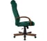 Кресло руководителя Бюрократ T-9928WALNUT Fabric зеленый Italia Green, крестовина металл/дерево 1932029 8