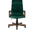 Кресло руководителя Бюрократ T-9928WALNUT Fabric зеленый Italia Green, крестовина металл/дерево 1932029 9