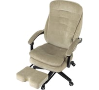 Кресло руководителя Бюрократ T-9950MSG-F Fabric песочный Light-21, крестовина пластик, подставка для ног 2058933