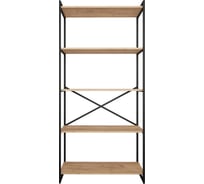 Стеллаж Металл-Завод GUTTA 196х92х34 см, с пятью полками, эвок, чёрный GS19692345E2