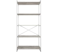 Стеллаж Металл-Завод GUTTA 196х92х34 см, с пятью полками, патина, белый GS19692345P3