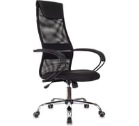 Кресло эргономичное Бюрократ CH-607BS черный, сетка/ткань, крестовина металл, хром 2079439