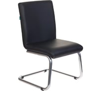 Кресло Бюрократ CH-250-V черный экокожа полозья металл серебристый 1098331