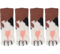 Чехлы для ножек мебели МУЛЬТИДОМ Лапки набор 4 шт размер 11х3,5 см VL45-45