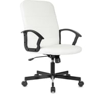 Кресло Бюрократ Triest белый экокожа, крестовина металл черный 2100138