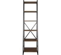 Стеллаж Металл-Завод GUTTA 185х73х35 см, Л-образный, с шестью полками, коричневый, черный GSL18573356B2