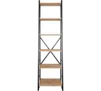 Стеллаж Металл-Завод GUTTA 185х73х35 см, Л-образный, с шестью полками, эвок, черный GSL18573356E2