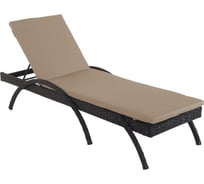 Лежак-шезлонг Garden Story Риччи ротанг искусственный, подушка бежевая 7023