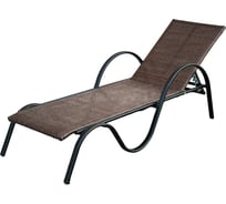 Лежак Garden Story Барселона черный/кофейный, искусственный ротанг BA002
