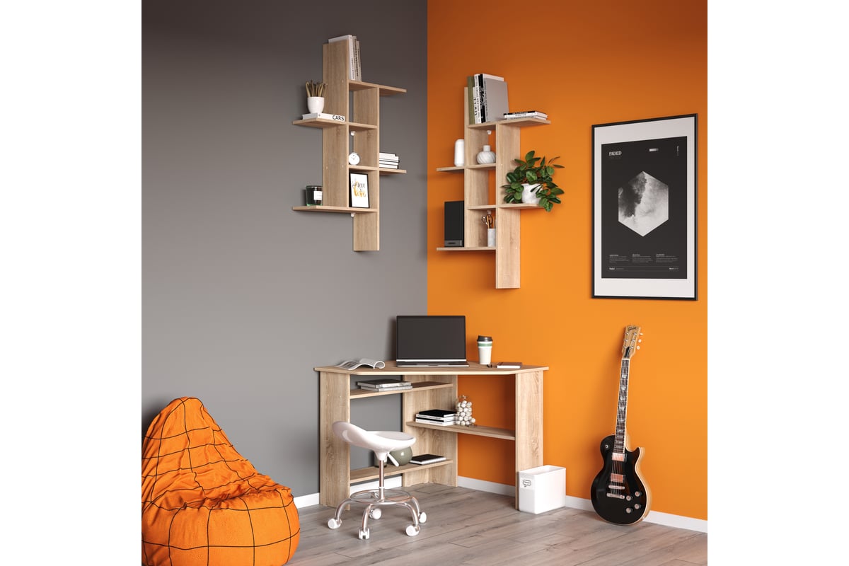 Настенная полка СОКОЛ ПК-6 дуб сонома 00-00011508 - выгодная цена ...