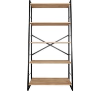 Стеллаж Металл-Завод GUTTA 117х73х28 см Л-образный с четырьмя полками, патина, черный GSL11773284P2